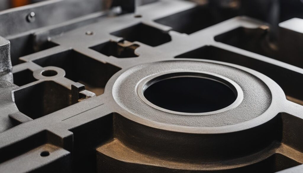 Olika typer av medelstora och stora duktila järngjutningar, harts sandprocess, isoleringstid som krävs för sandlådan efter hällning