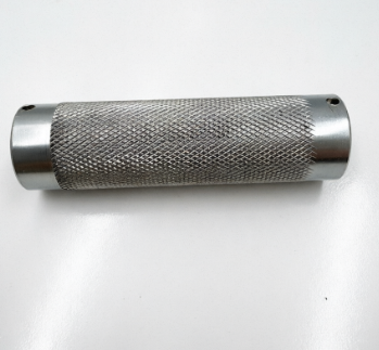 Precisionsbearbetat räfflade handtag i metall